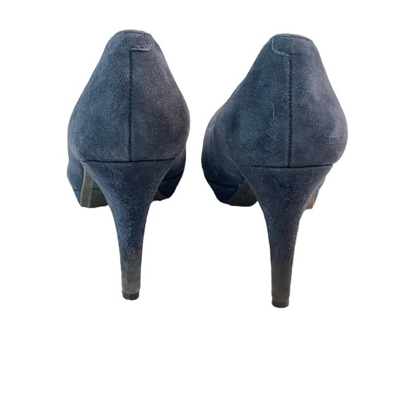 Marc Fisher Sydney Blue Suede Platform Heels - Size 7M - Picture 5 of 15
